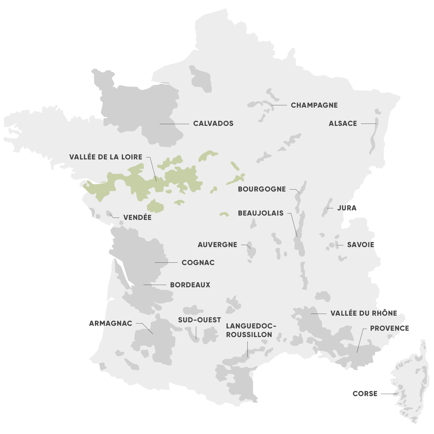 Carte de la région Loire